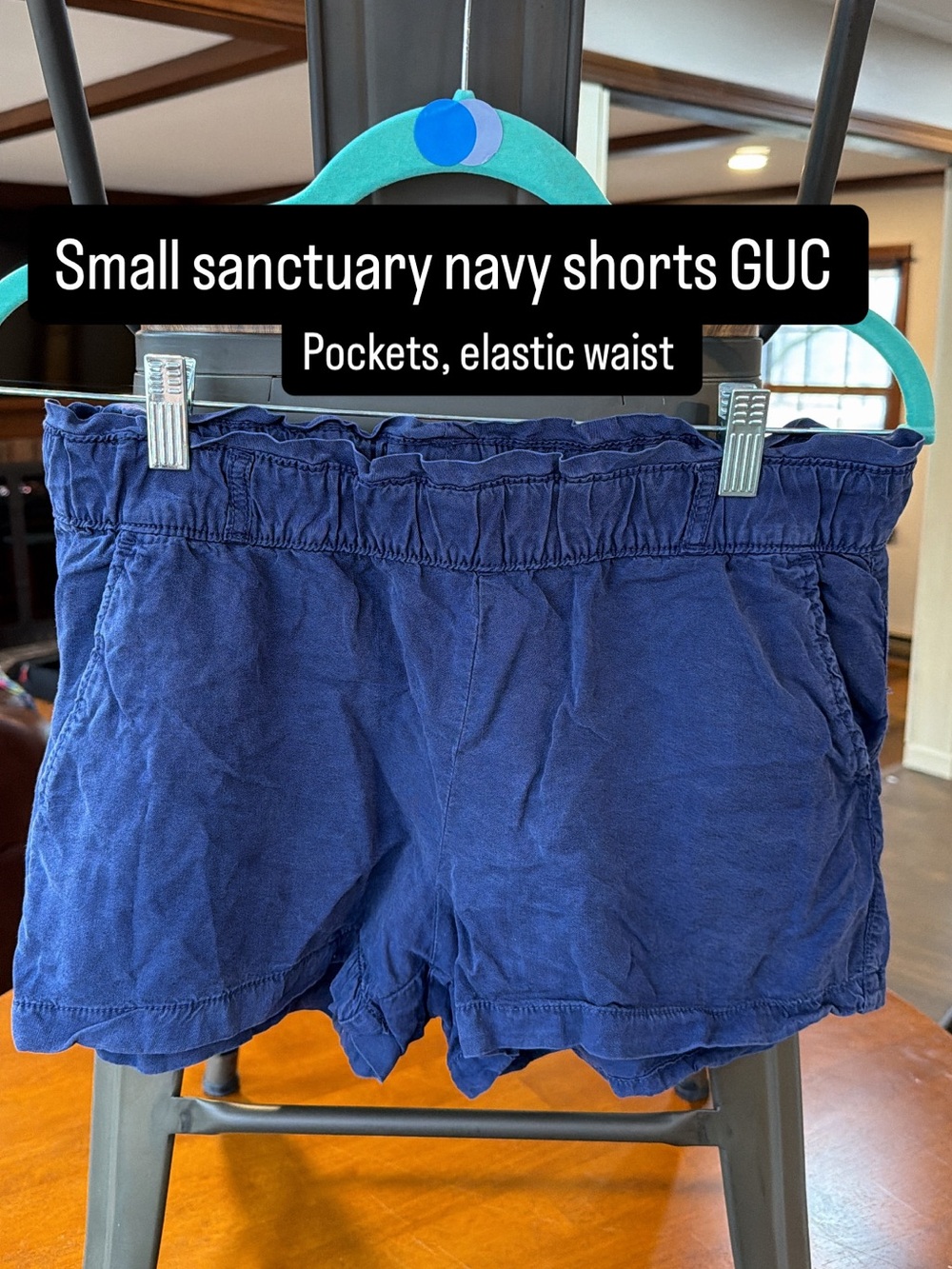 Sanctuary navy pull on shorts